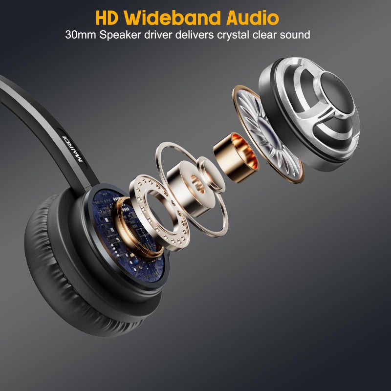 MAIRDI USB Headset with Microphone for PC, Computer Headset with Mic Noise Canceling for Laptop Teams Zoom Office Call Center Voip Telephone Calls, Dictation Headset for Dragon Naturelly Speaking - Image 3